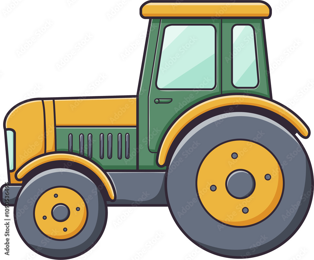 Fototapeta premium tractor isolated on white