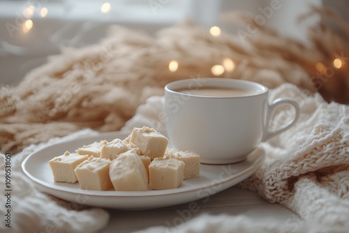 Wallpaper Mural Cozy Winter Treat for National Peanut Butter Fudge Day and Christmas, Thanksgiving Torontodigital.ca