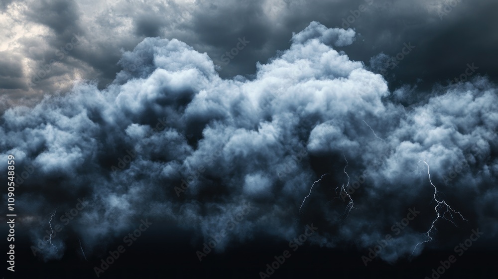 Obraz premium Dark Storm Clouds with Lightning
