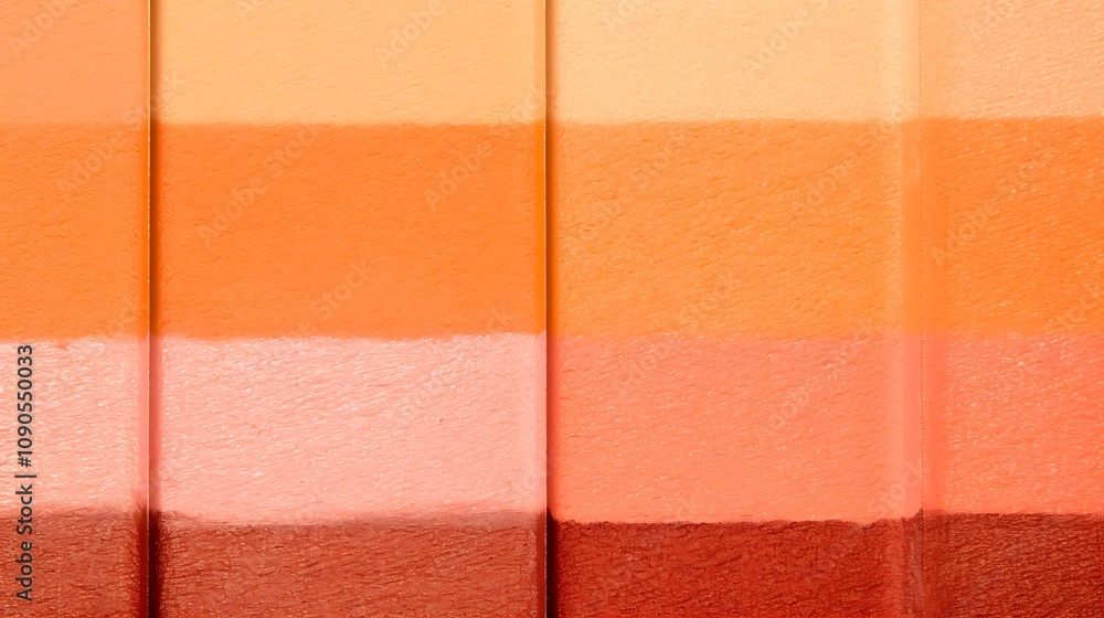 Fototapeta premium Orange and Red Color Swatches Gradient Display