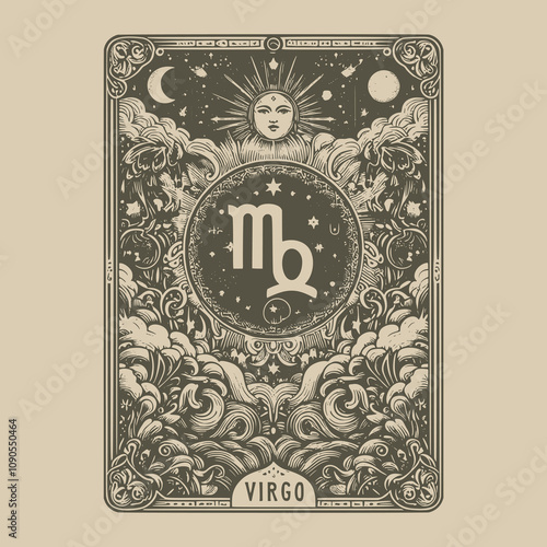 virgo zodiak tattoo for tarot enthusiasts