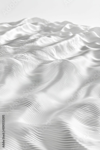 Wallpaper Mural White undulating lines, abstract landscape. Torontodigital.ca