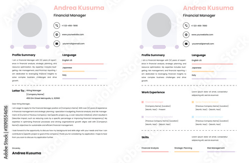 CV Resume Financial Manager V1