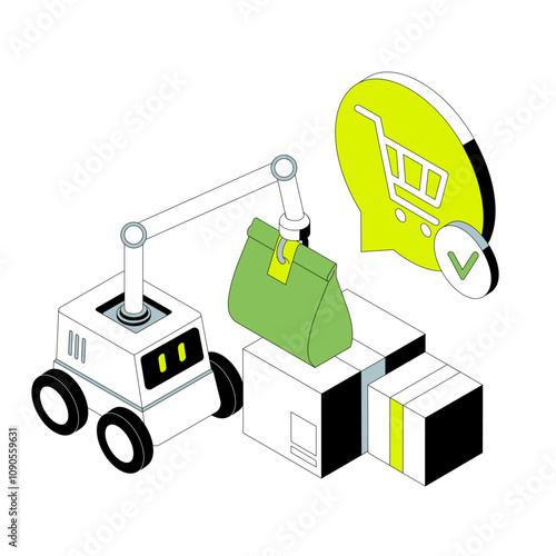 Robot delivering order