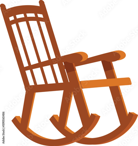 Classic wooden rocking chair representing comfort, nostalgia, and peaceful moments spent relaxing