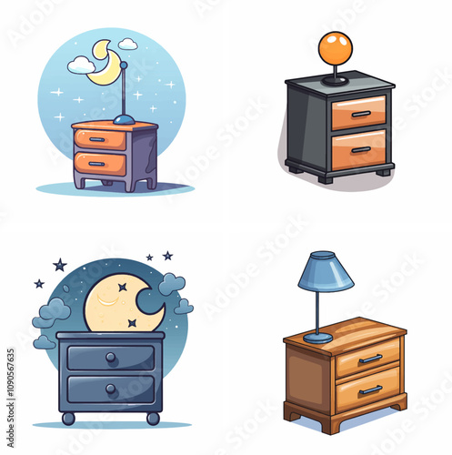 Nightstand Bedroom furniture Bedside table Modern nightstand Wooden nightstand Nightstand decor Mi