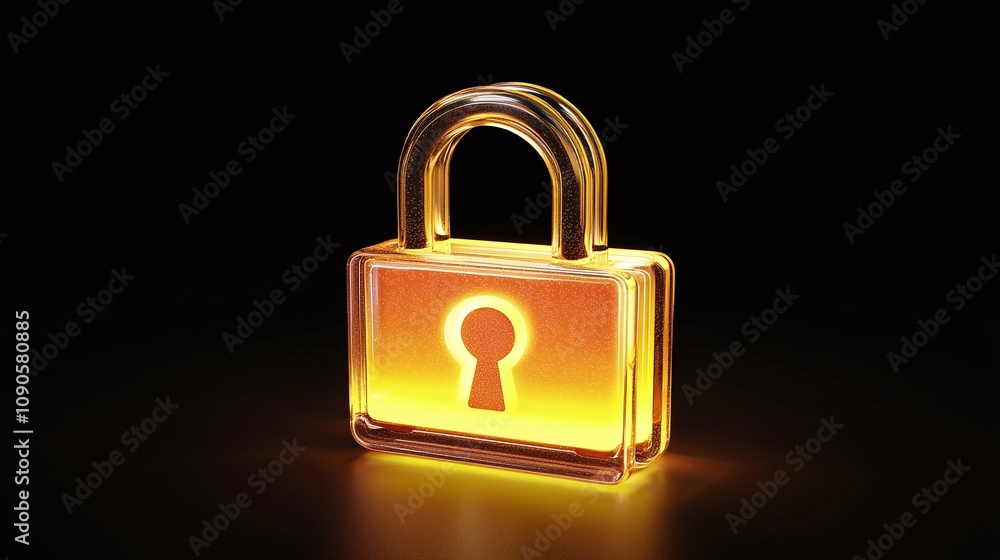 Fototapeta premium lock security padlock and the protection of privacy and data through encryption and technology.