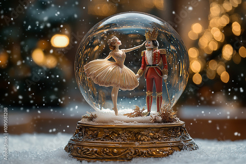 snow globe with a Christmas scene inside