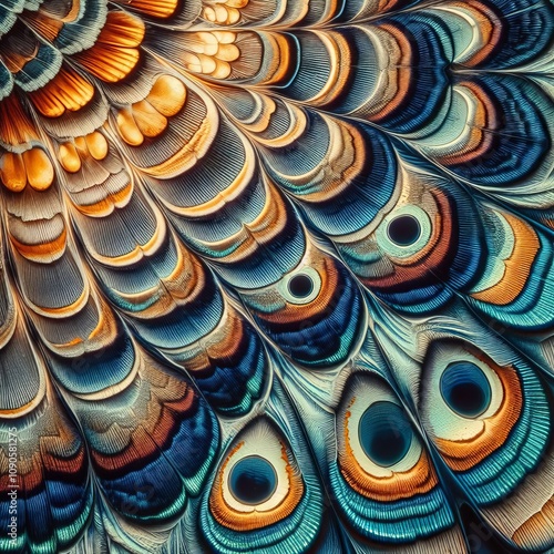 Moth wing scales under microscope revealing pattern like Bs show photo