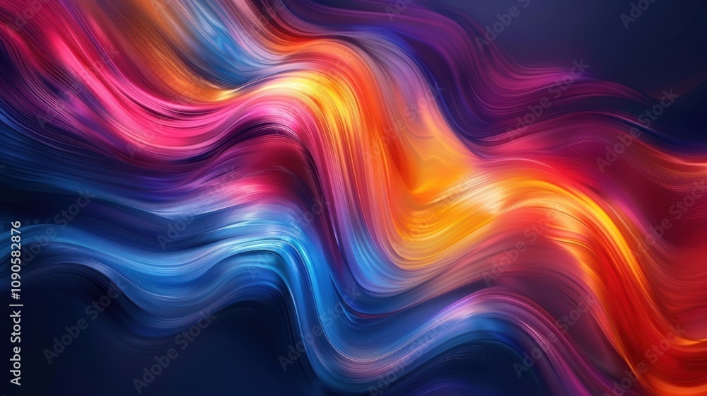 Obraz premium Abstract colorful swirling waves background.