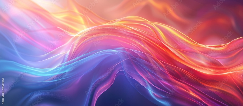 Fototapeta premium Abstract colorful flowing wave background.