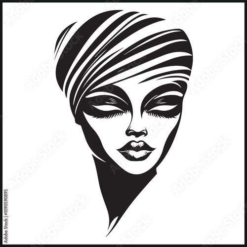 Elegant Black And White Venetian Mask Silhouette