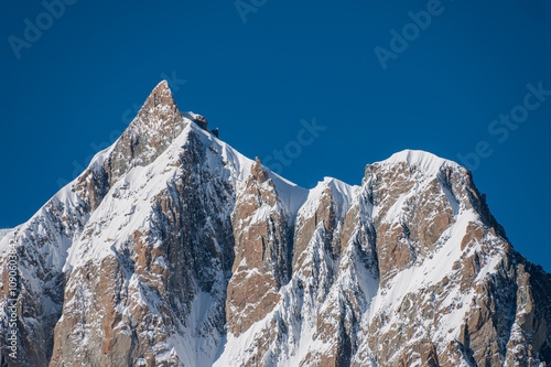 view of the mont blanc massif from punta helbronner, aosta valley, italy