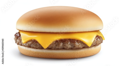 hamburger on white background