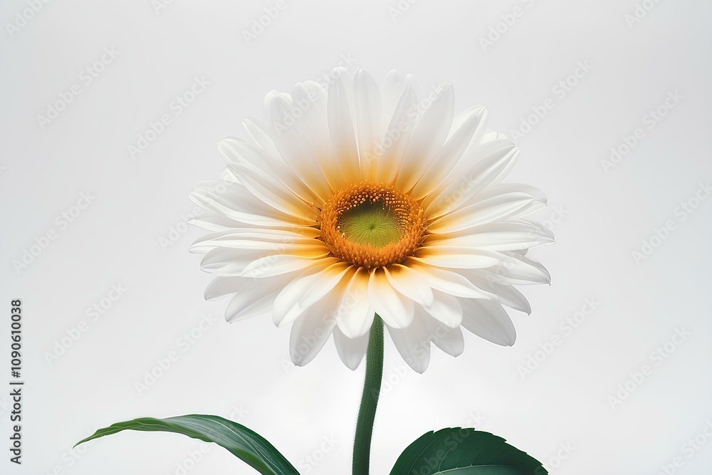 Obraz premium Elegant single daisy flower showcasing its natural beauty and bright center.