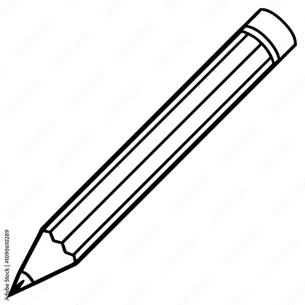 Fototapeta premium black pencil illustration