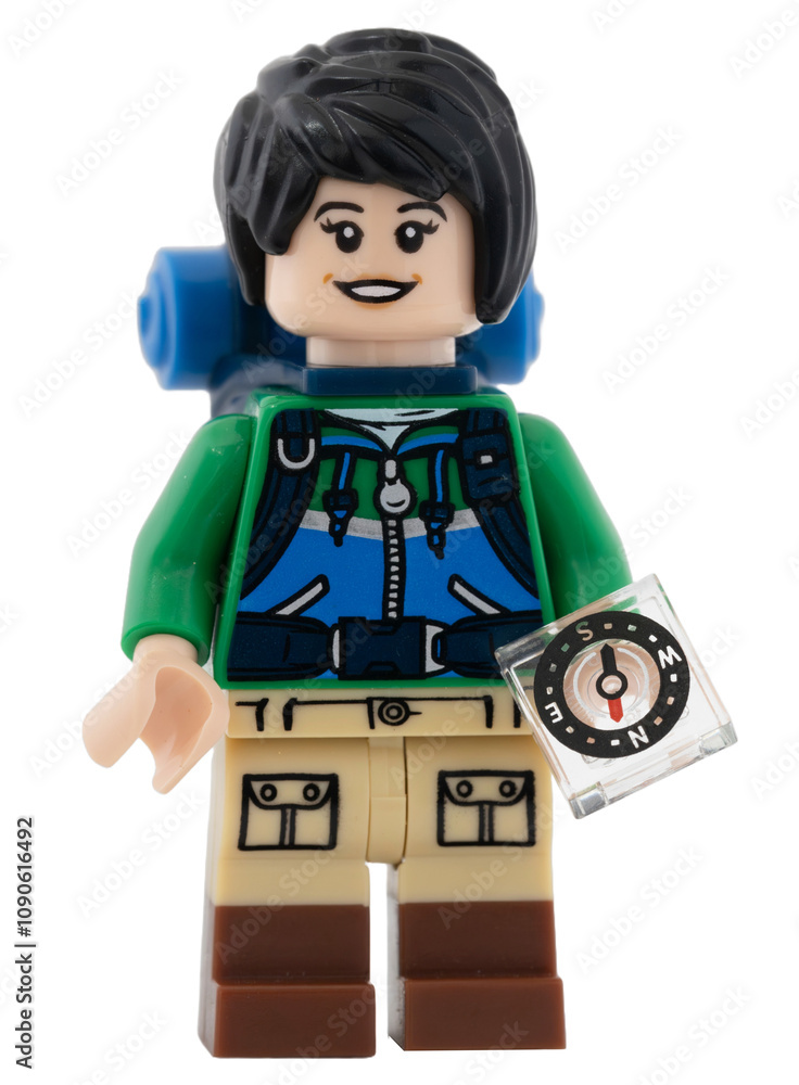 Obraz premium Dortmund - Deutschland 17. November 2024 Lego Minifigure im Wander Urlaub