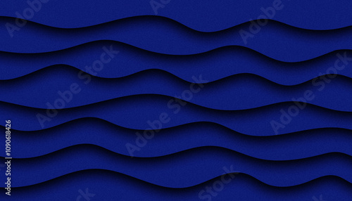 Abstract blue wave pattern design for seamless ocean-themed wallpaper.