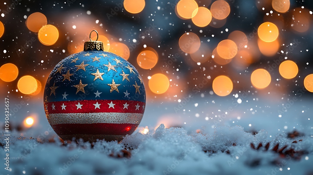 Fototapeta premium Christmas Ornament in the Snow