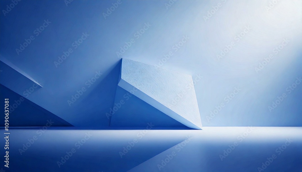 Fototapeta premium Abstract minimalist shape, light background design, 3d render