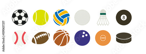 １２種類のスポーツボールセット