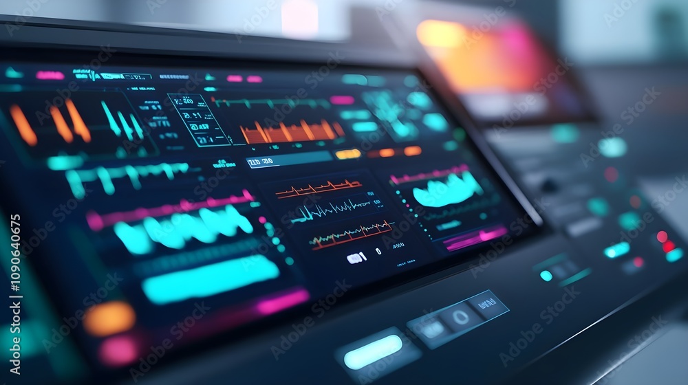 Fototapeta premium Medical Monitoring System Interface
