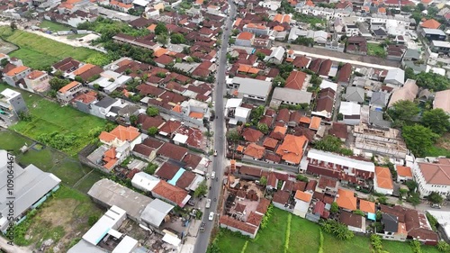 aerial view of the town