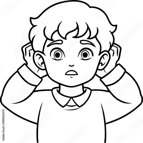 boy covering ears