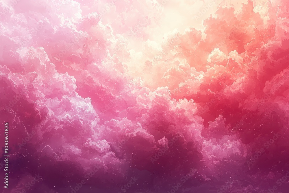 Obraz premium Create a romantic and dreamy valentine's background for love inspired moments cloudy skies digital art serene atmosphere whimsical vision