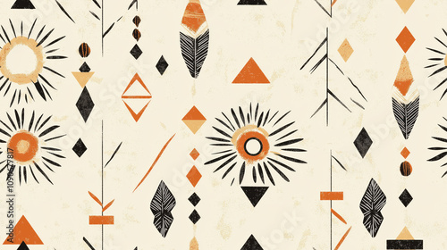 A patterned background with a lot of triangles and squares