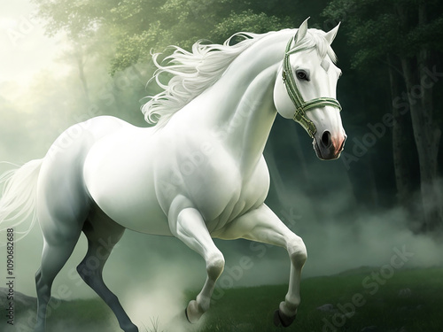 illustration of pale greenish gray Horse from revelation 6:8