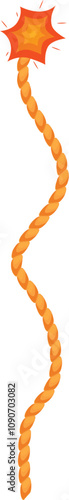 Orange fuse burning, creating a sense of danger and suspense, ideal for themes of anticipation and risk
