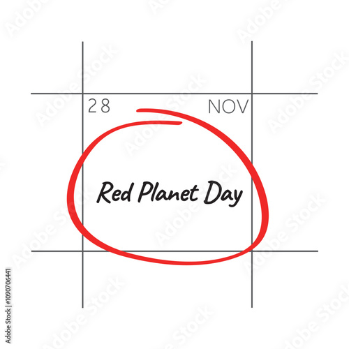 Red Planet Day, November 28 - calendar date.