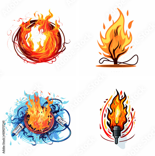 burning wire wire fire fire on wire electrical wire burning burning cable wire overheating electri