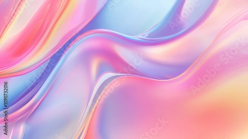 Wallpaper Mural Dynamic pastel neon layers featuring a smooth futuristic gradient A modern design with a multicolor rainbow effect showcasing a trendy pink shape in a fluid psychedelic style Torontodigital.ca