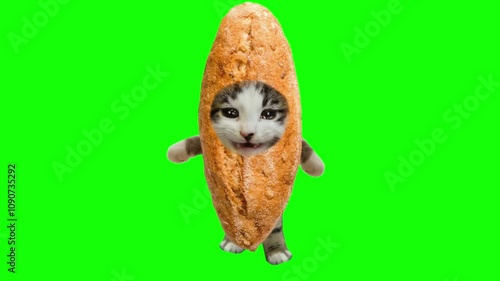 Cat funny reaction green screen background, cat meme template green screen background 