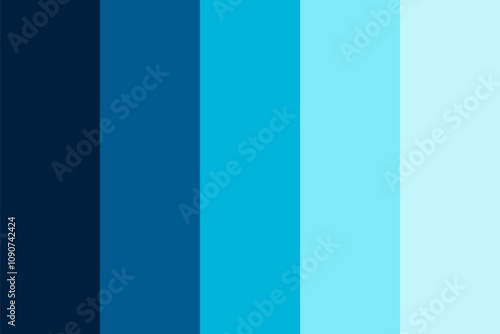 Blue shade color gradient background with palette stripe vector illustration