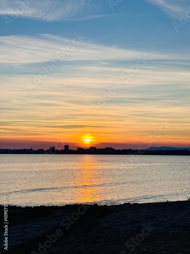 sunset over the sea