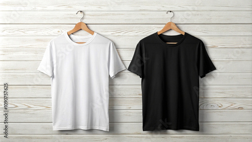 White T Shirt Mockup Front and Back View Apparel Template for Design and Branding