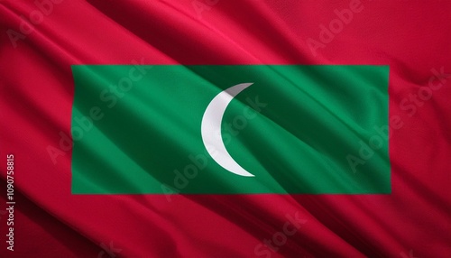 Free Download モルディブの国旗(waving national flag of Maldives.)
 - GFXLoad