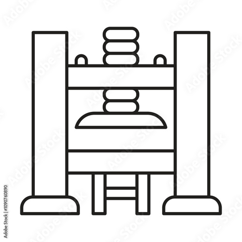 Printing Press icon vector on white background