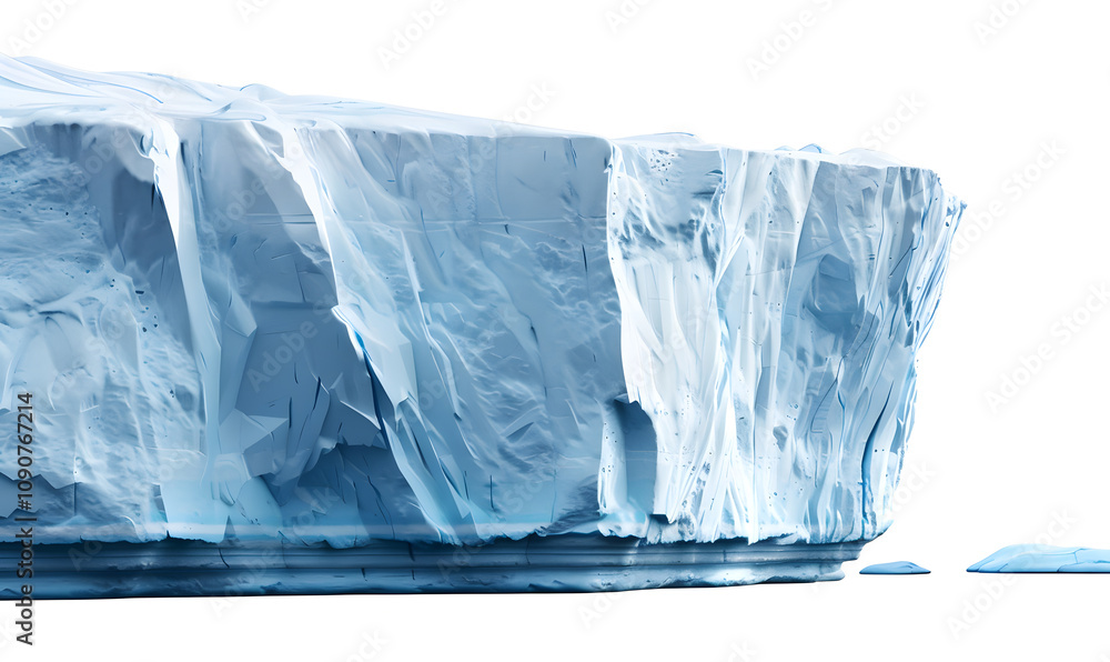 Obraz premium Massive iceberg isolated on white background