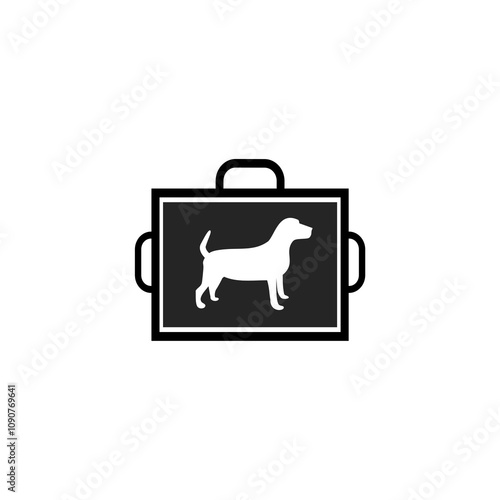 Animal transportation cage icon  isolated on white background.
