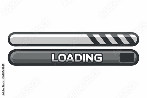 Progress Indicator Displaying Loading Status in a Simple Digital Interface