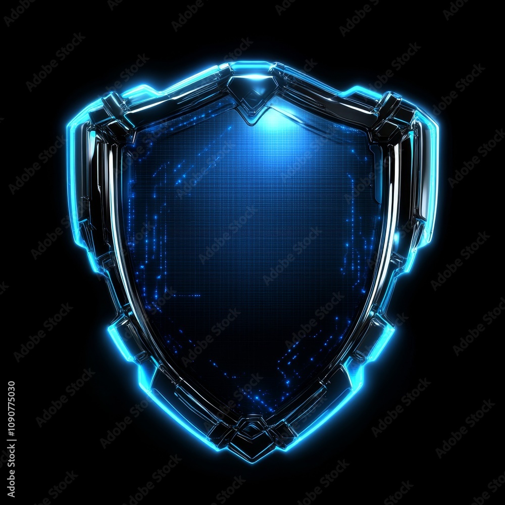 Fototapeta premium Futuristic Cyber Protection Shield Concept
