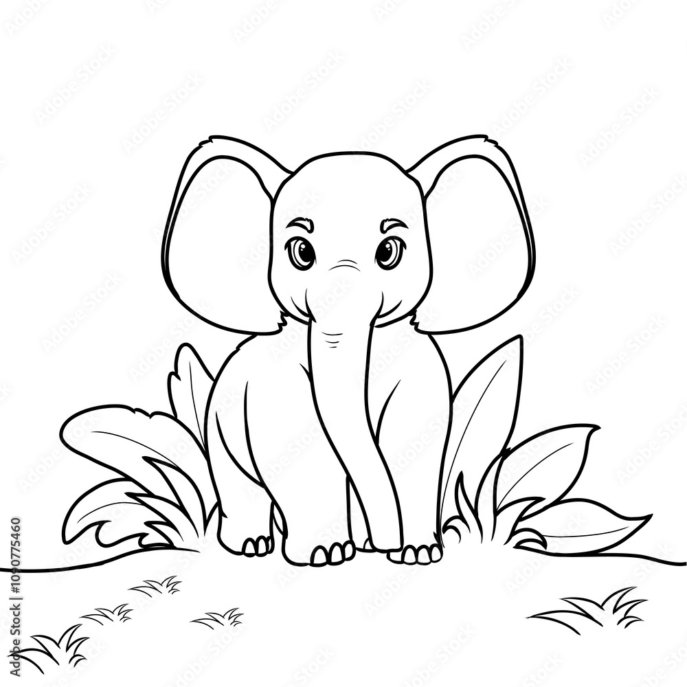 Fototapeta premium coloring page Elephant
