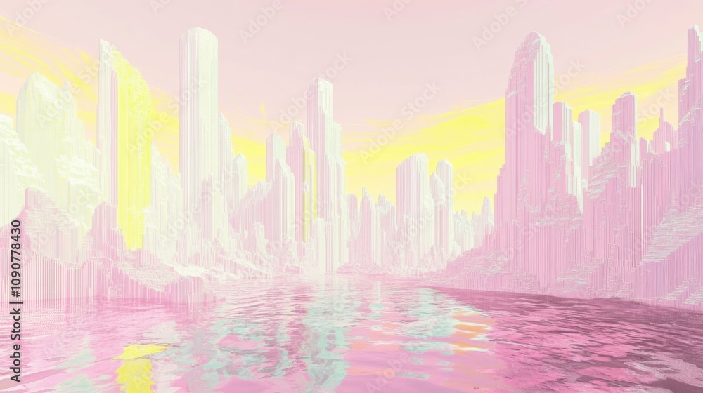 pixel artifacts with pastel pink and yellow, light static, retro aesthetic, digital art, soft tones, glitchy look pixel artifacts with pastel pink and yellow, light static, retro aesthetic, digital art, soft tones, glitchy look