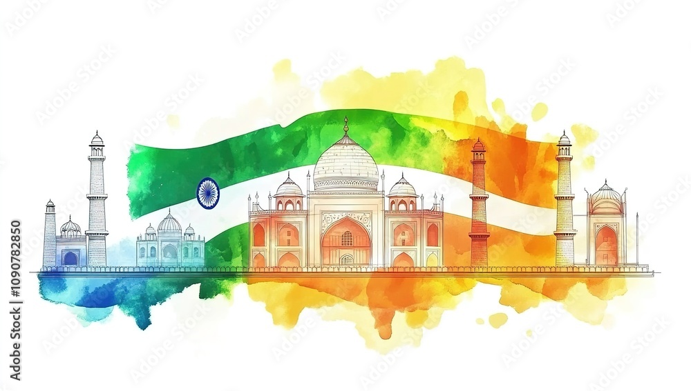 Obraz premium 26 January- Happy Republic Day of India celebration.