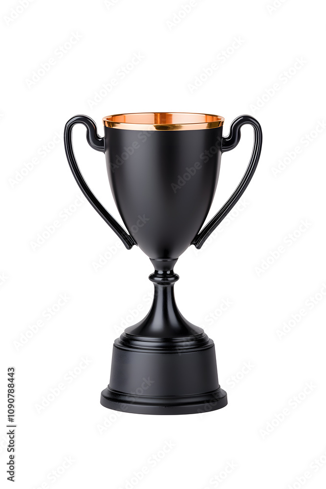 Black Winner trophy cup isolated on white background Black Winner trophy cup isolated on white background