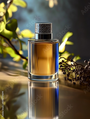 A luxurious perfume bottle ...